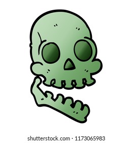 cartoon doodle happy skull