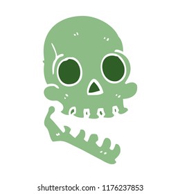 cartoon doodle happy skull