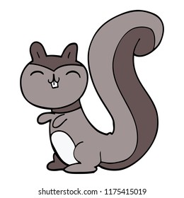 cartoon doodle happy squirrel