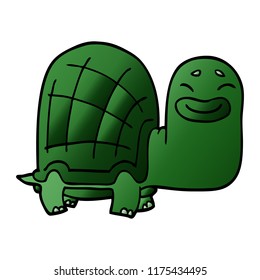 cartoon doodle happy turtle