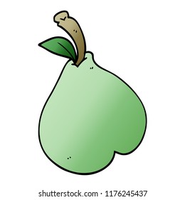 doodle de caricatura pera saludable