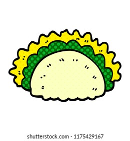 cartoon doodle healthy taco