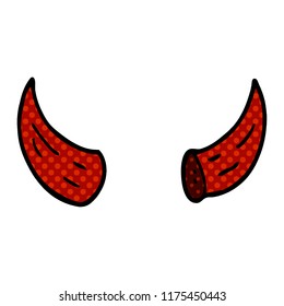 cartoon doodle of horns