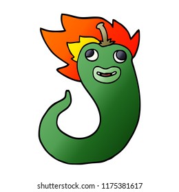 cartoon doodle hot chilly