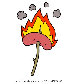 cartoon doodle of a hot dog