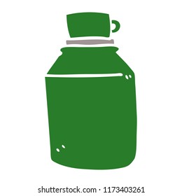 cartoon doodle hot drinks flask