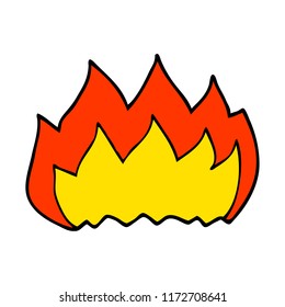 Cartoon-Doodle-heiße Flamme