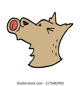 perro de caricatura que aullaba