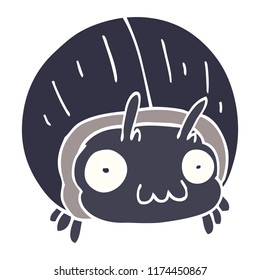 doodle de dibujos animados escarabajo enorme
