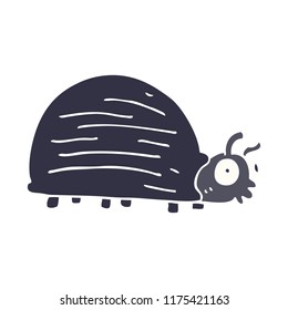cartoon doodle huge beetle
