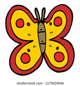 cartoon doodle huge butterfly