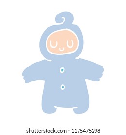 cartoon doodle human baby