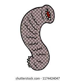cartoon doodle hungry leech