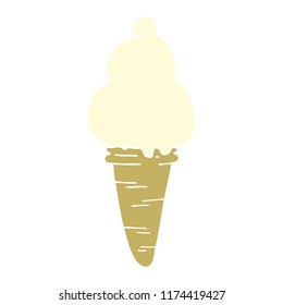 cartoon doodle ice cream