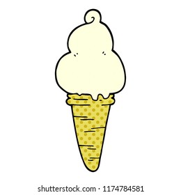 cartoon doodle ice cream