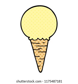cartoon doodle ice cream cone