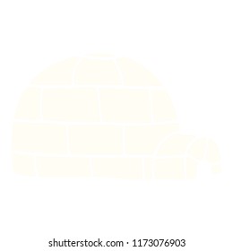cartoon doodle ice igloo