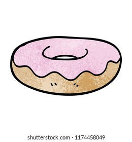 caricatura doodle iced donut