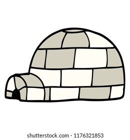 cartoon doodle igloo