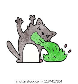 cartoon doodle of an ill cat