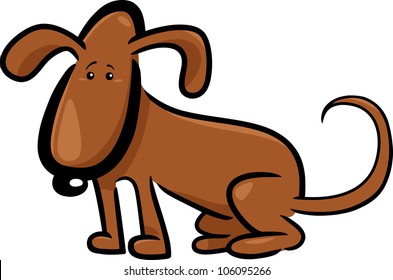 cartoon doodle illustration of funny dog or puppy