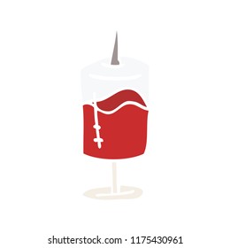 doodle de dibujos animados de una inyección