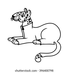 Cartoon doodle jaguar. 