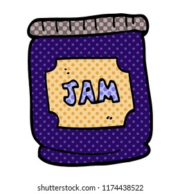 olla de jam de doodle de dibujos animados