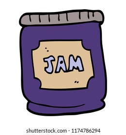 olla de jam de doodle de dibujos animados