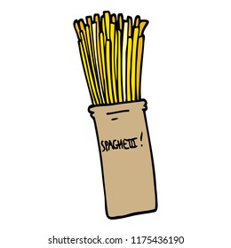 tarro de doodle de espagueti