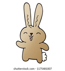 cartoon doodle jolly rabbit
