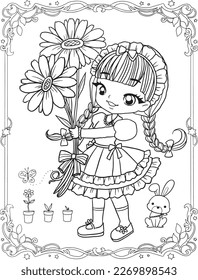 cartoon doodle kawaii anime coloring page cute illustration drawing clip art character chibi manga comic