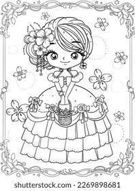 cartoon doodle kawaii anime coloring page cute illustration drawing clip art character chibi manga comic