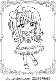 cartoon doodle kawaii anime coloring page cute illustration drawing clip art character chibi manga comic