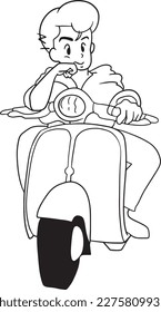 Cartoon doodle kawaii anime coloring page cute illustration drawing clip art character chibi manga comic