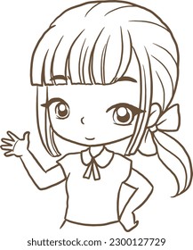 cartoon doodle kawaii anime coloring page cute illustration clipart character chibi manga comic drawing line art free download png image