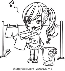 cartoon doodle kawaii anime coloring page cute illustration clipart character chibi manga comic drawing line art free download png image