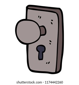 cartoon doodle key hole