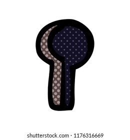 cartoon doodle key hole