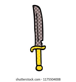 cartoon doodle knife