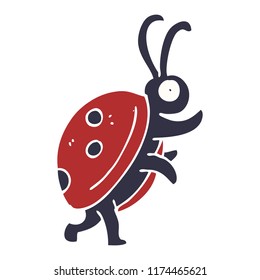cartoon doodle ladybug