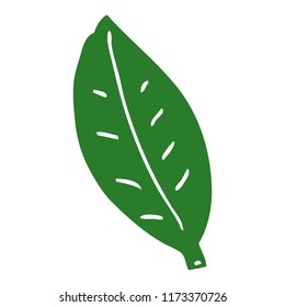 cartoon doodle leaf