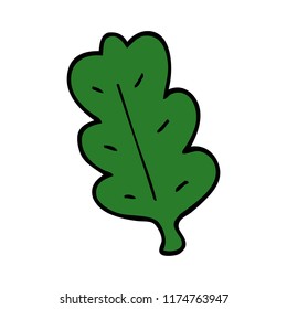 cartoon doodle leaf
