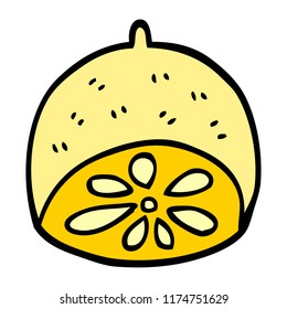 Cartoon-Doodle-Zitronenfrucht