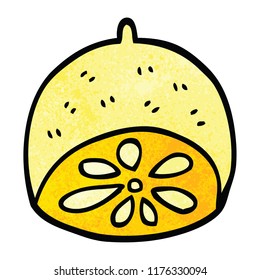 cartoon doodle lemon fruit