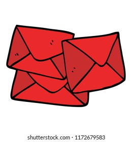 cartoon doodle letter