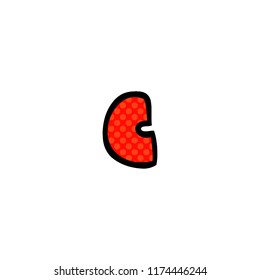 cartoon doodle letter c