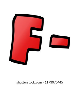 cartoon doodle letter grades