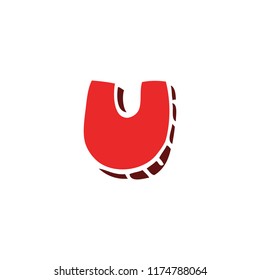 cartoon doodle letter u