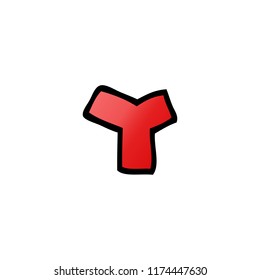 cartoon doodle letter y